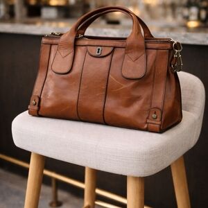 Fossil Brown Leather Shoulder Bag